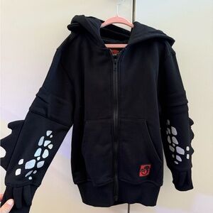 Universal How to Train Your Dragon, Black Dragon Kids Hoodie & White shirt